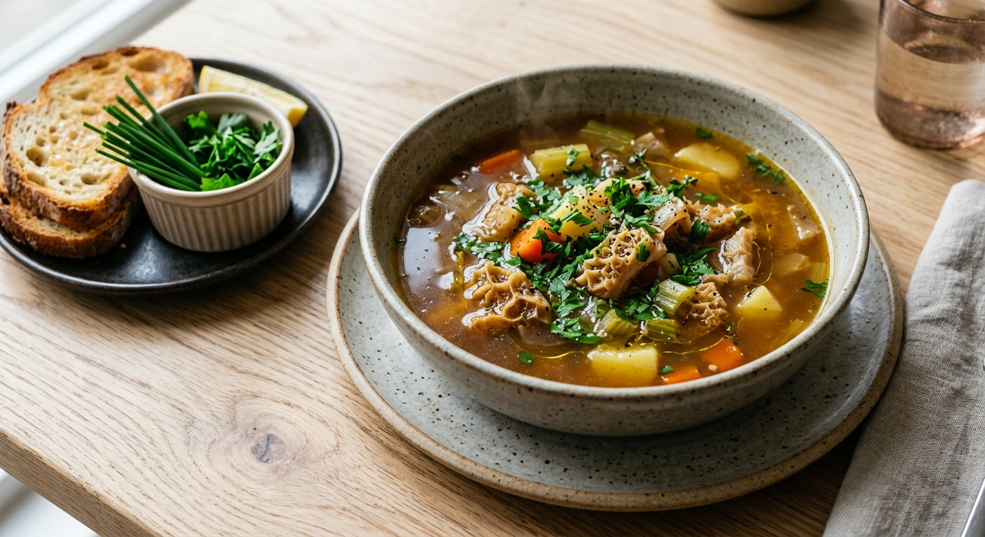 Bouillon tripe de bœuf + accompagnement