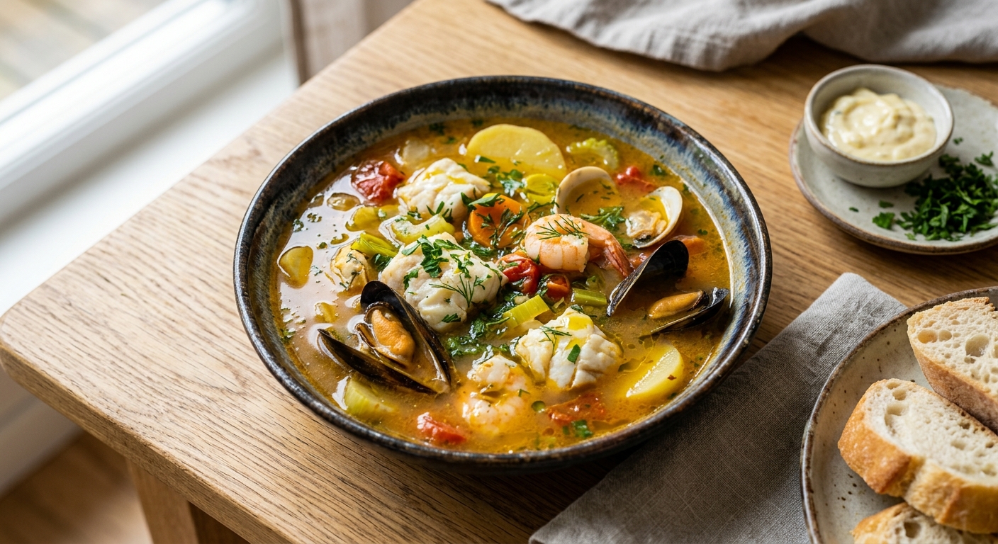 Bouillon de poisson (à partir de)