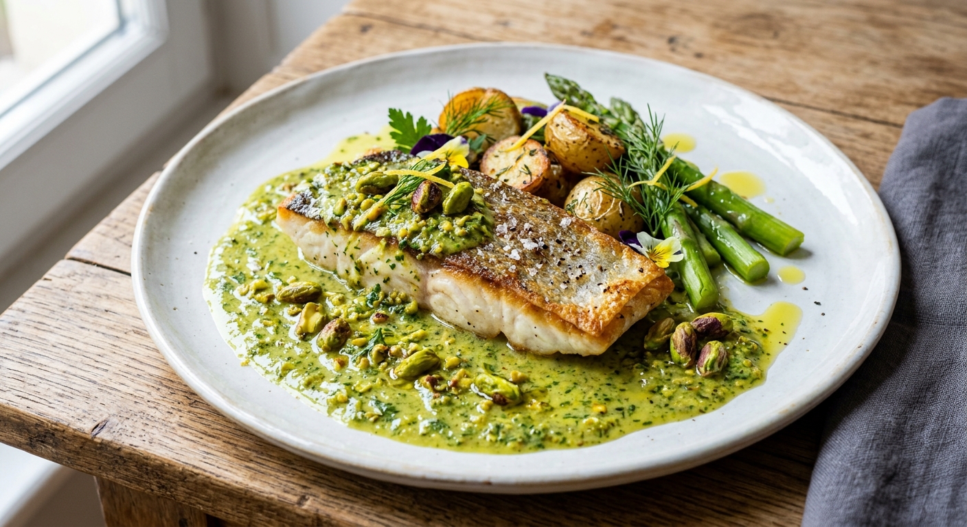 Sauce pistache poisson