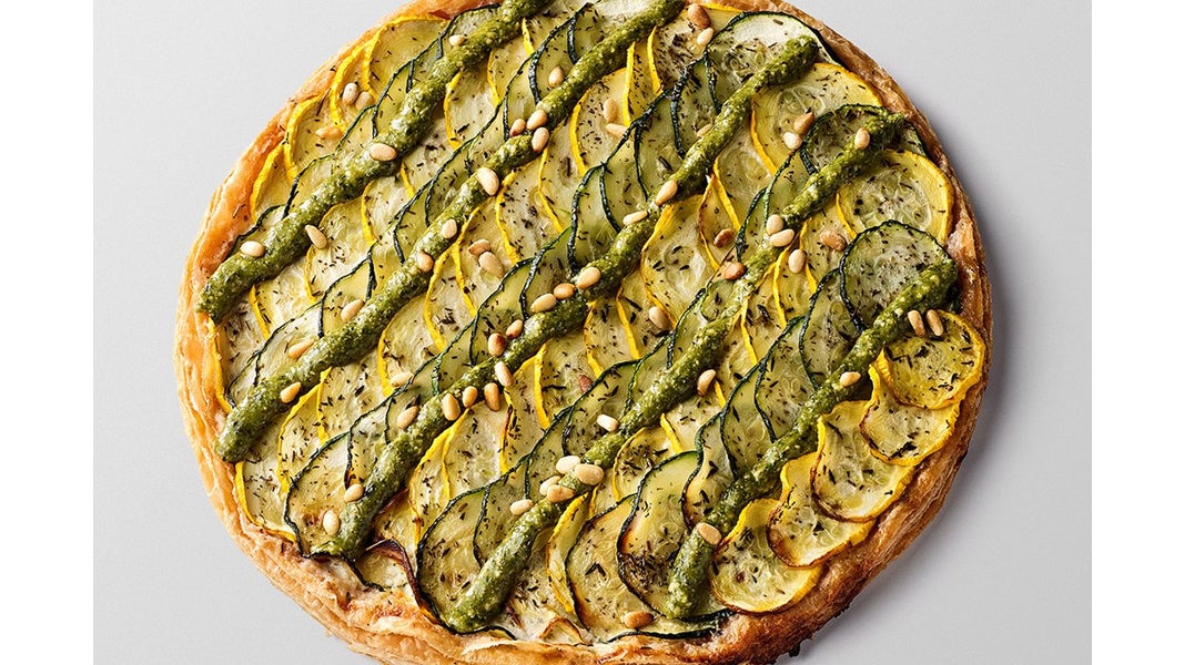 Tarte fine aux courgettes