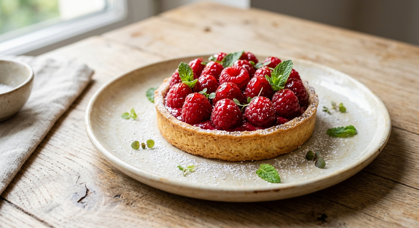 Croûte aux framboises
