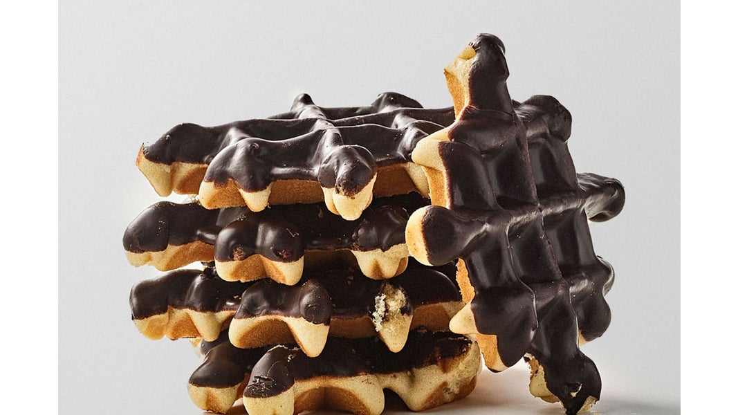 Gaufres au chocolat noir