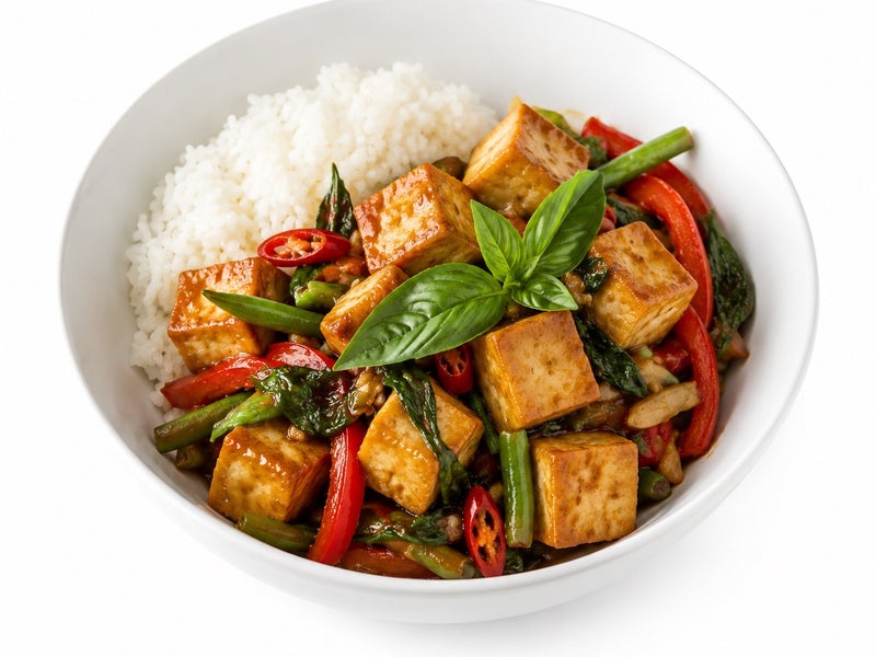 Tofu au basilic thais