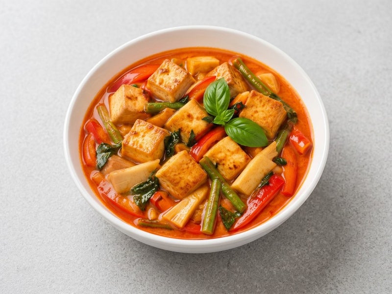 Tofu au curry rouge
