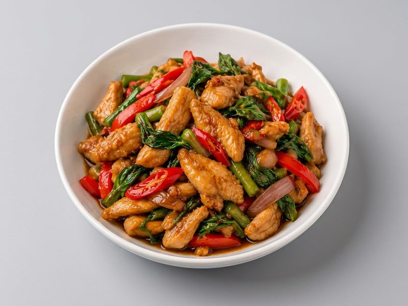 Poulet aux basilic thais