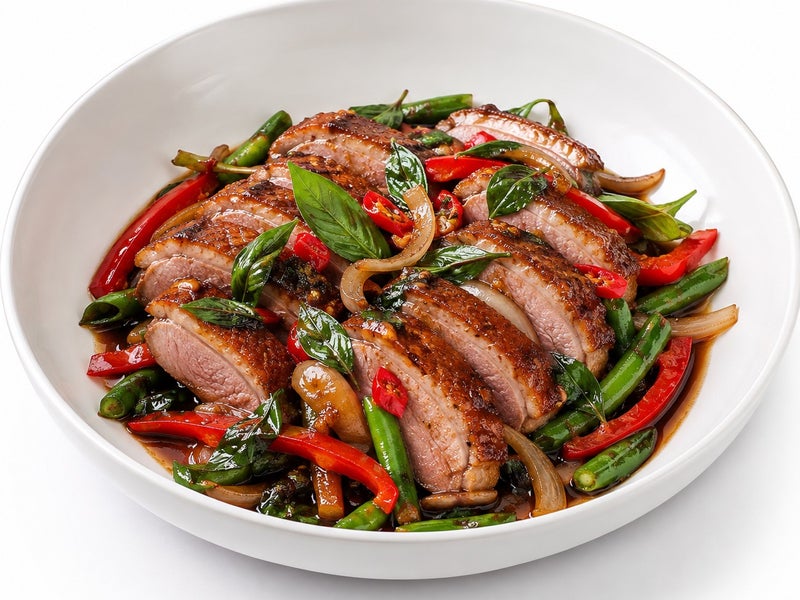 Canard aux basilic thais