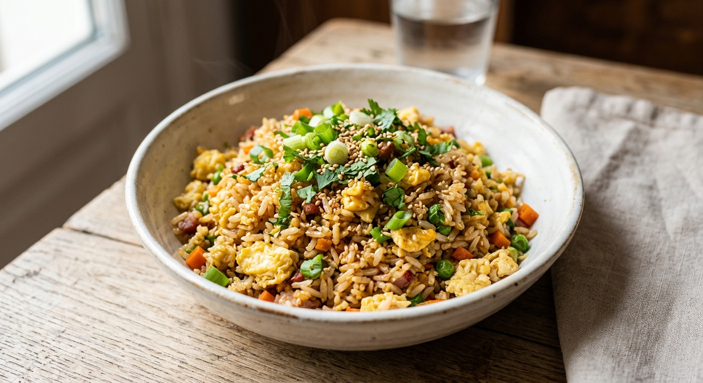 Riz sauté aux œufs