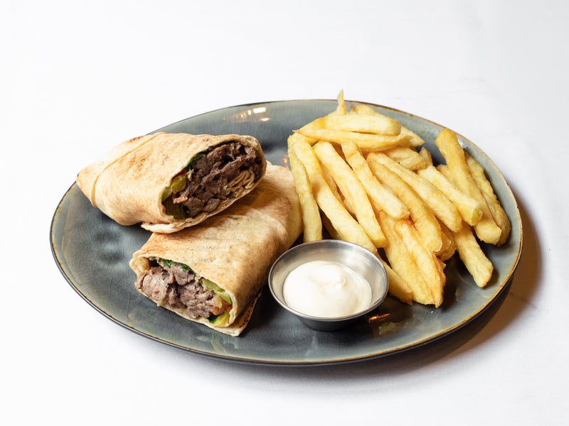 Assiette Sandwich Shawarma Viande