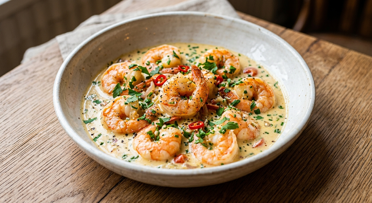 SCAMPIS À LA CRÈME