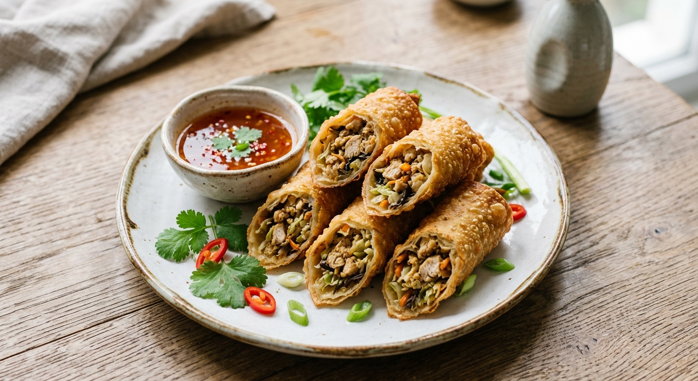 1. Homemade Chicken Spring Roll