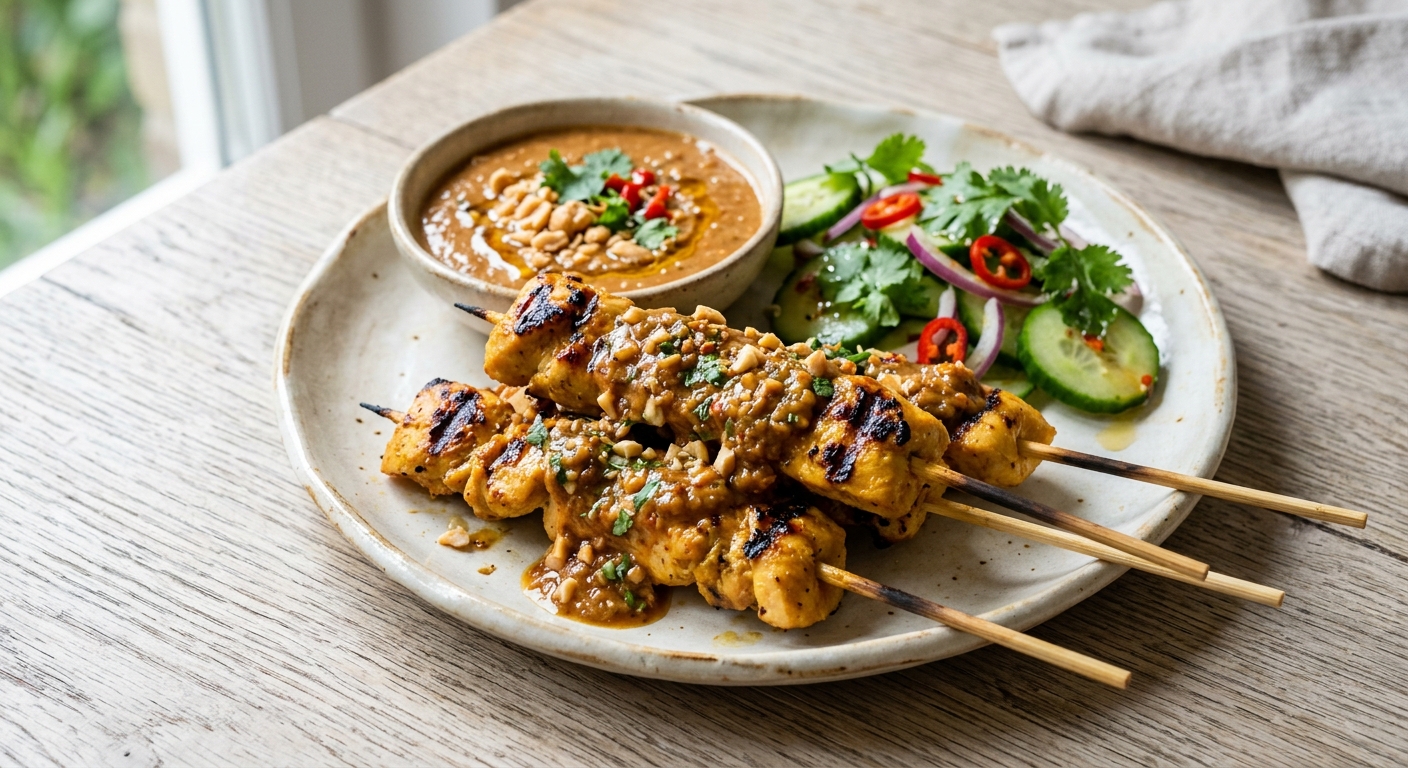 6. Thai Chicken Satay x3